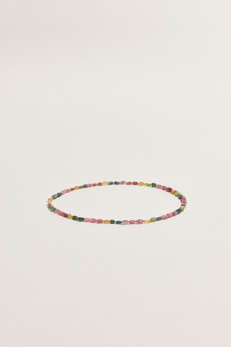 Colorful Poem Tourmaline Necklace