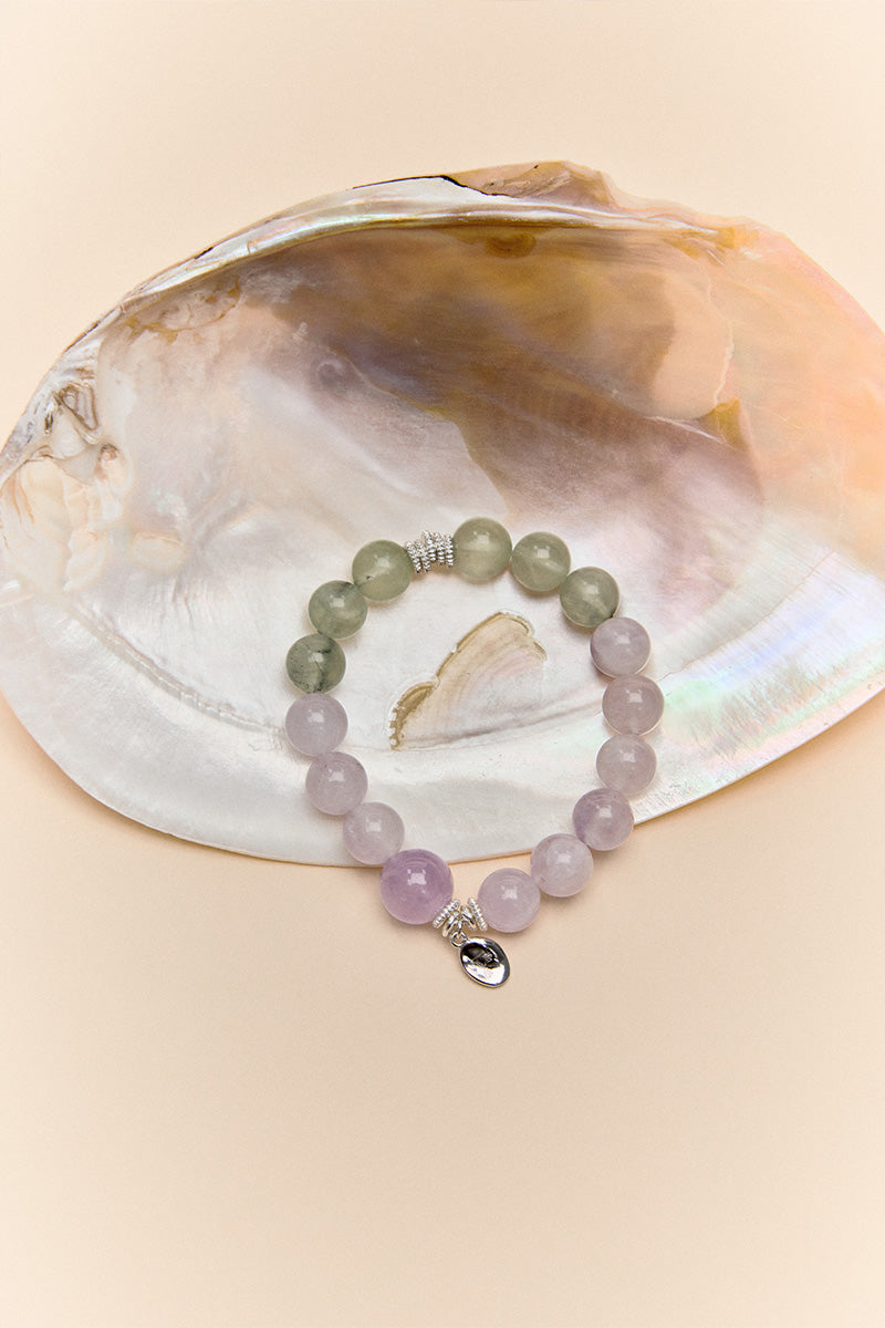 Prehnite&Lavender Amethyst Love Beacelet