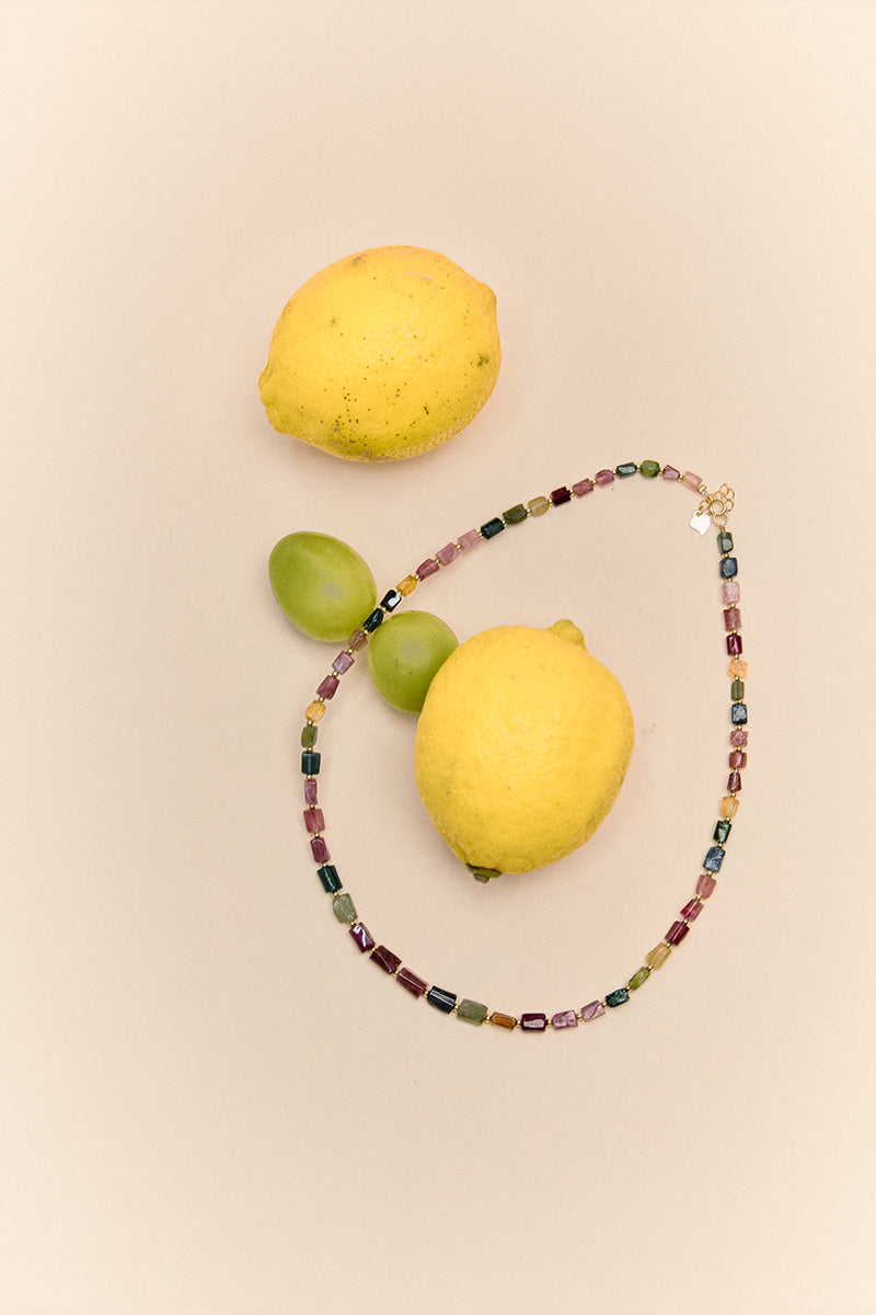 Colorful Poem Tourmaline Necklace