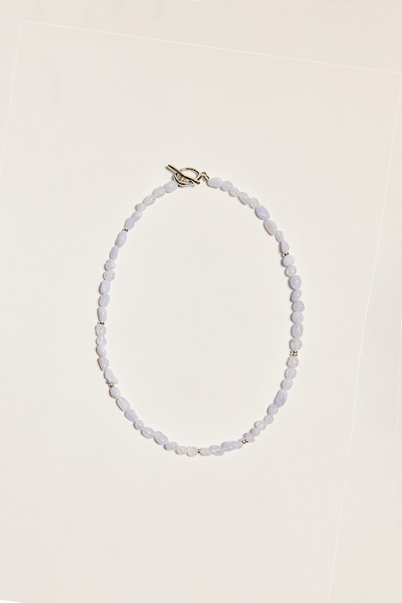 Pale Blue Agate Necklace