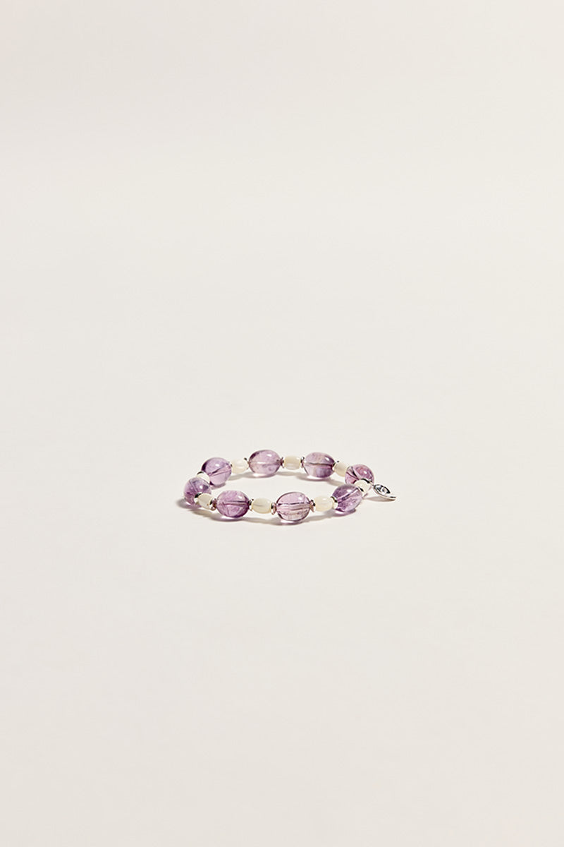 Amethyst&White Shell Calm Bracelet