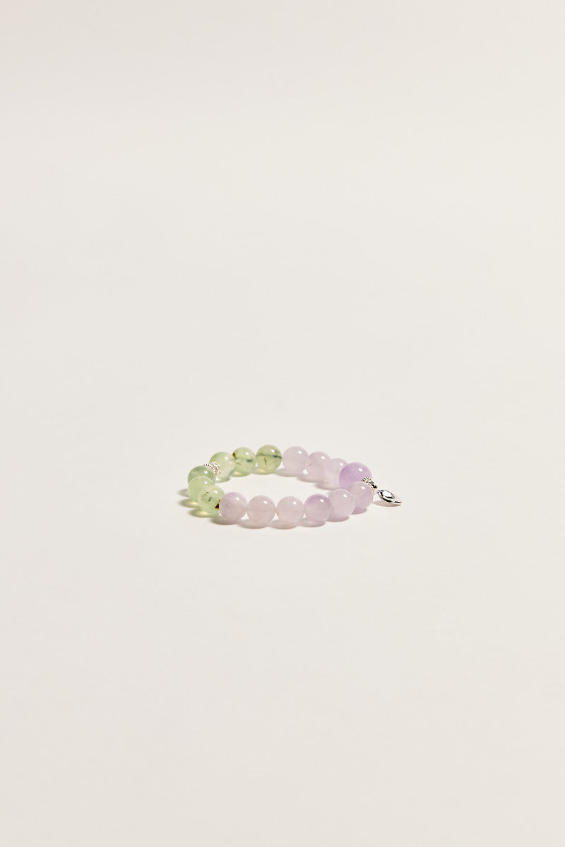 Prehnite&Lavender Amethyst Love Beacelet