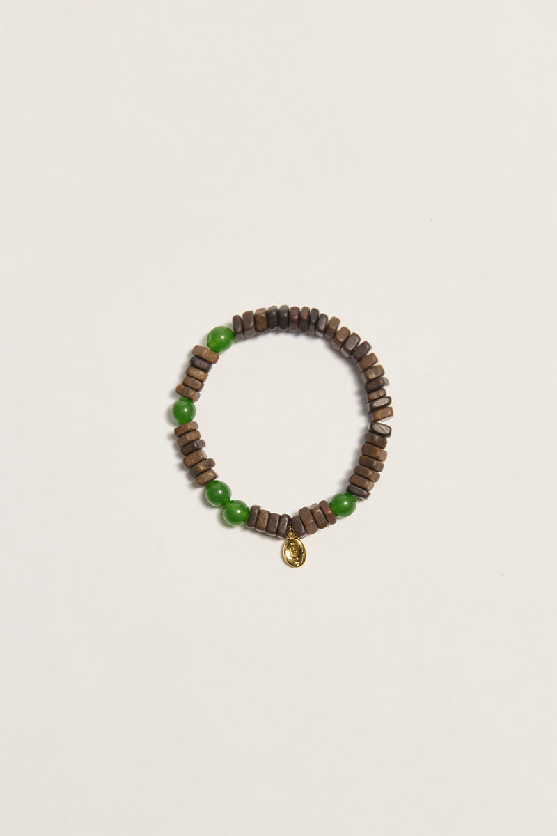 Chalcedony&Wood Bracelet