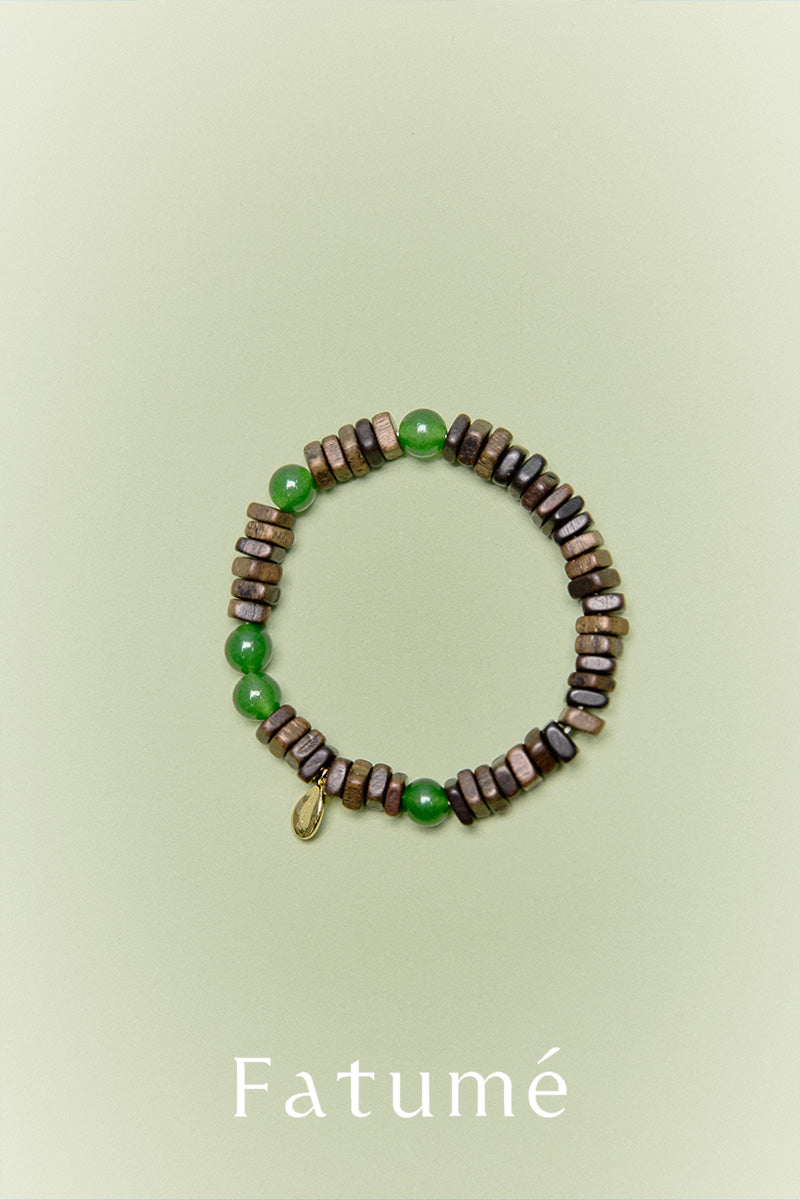 Chalcedony&Wood Bracelet