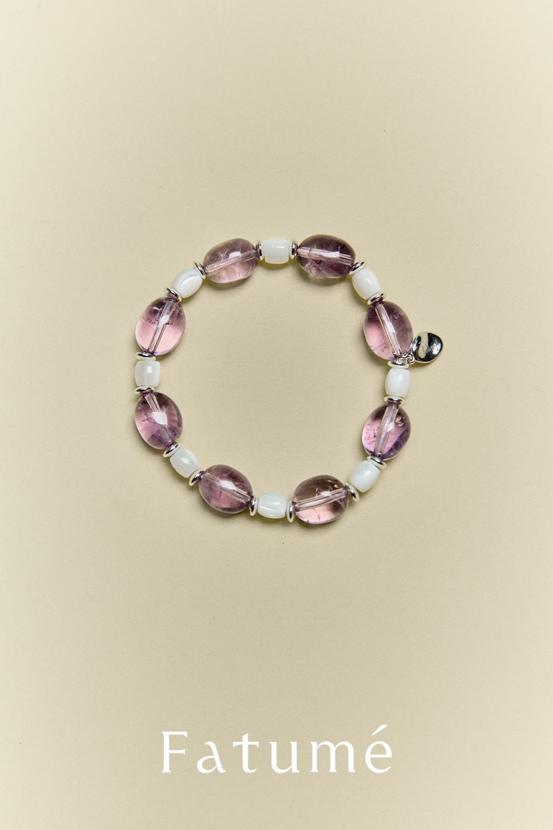 Amethyst&White Shell Calm Bracelet