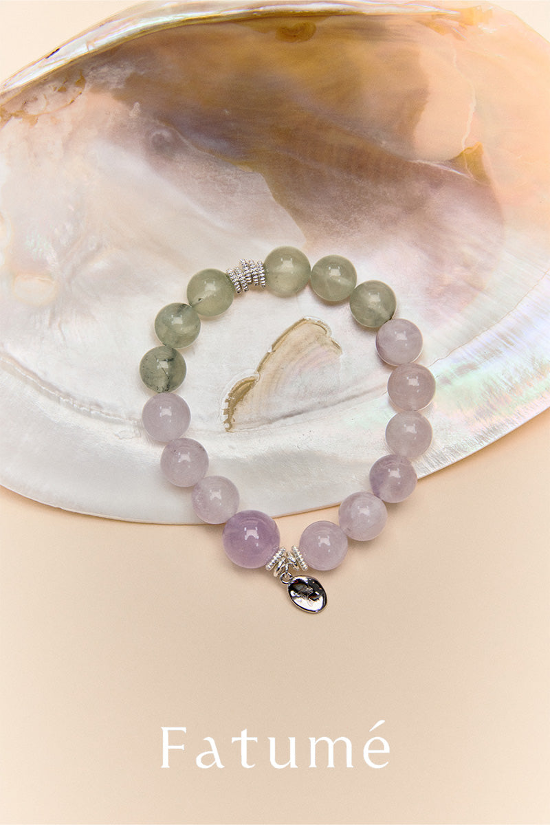 Prehnite&Lavender Amethyst Love Beacelet